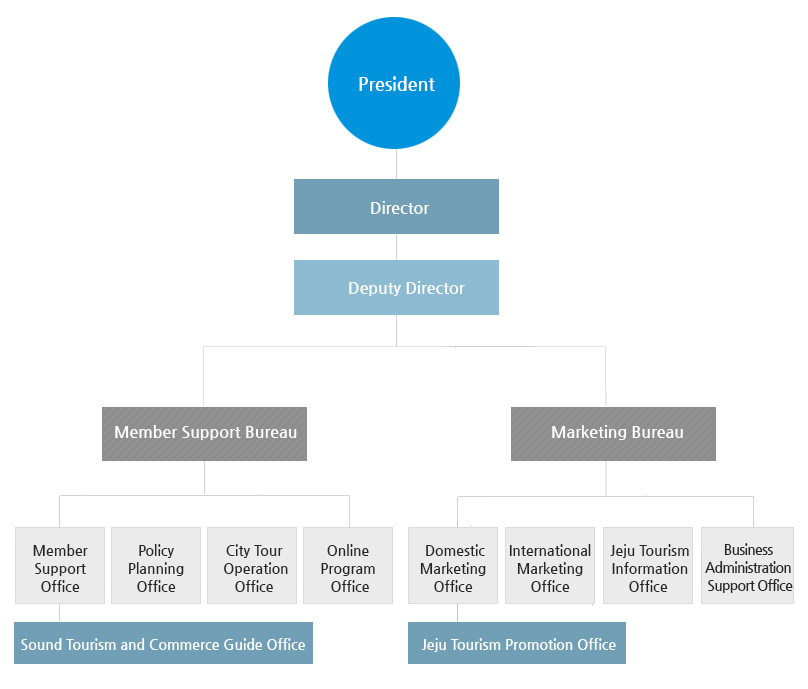 제주특별자치도관광협회 조직도